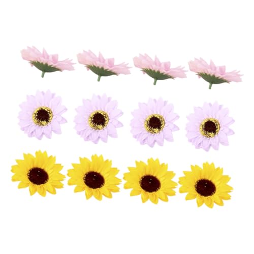 minkissy 12個 せっけんひまわり valentines day valentines 天然石鹸 バスソープフラワー 人工のひまわりの頭 花の生花 ひまわり石鹸 花屋用品