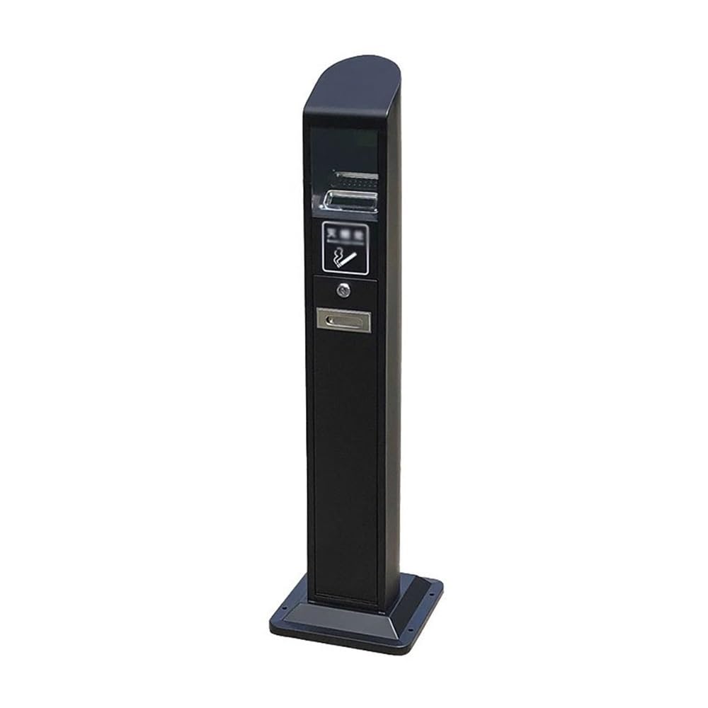 OWOHYG Ashtray Trash Can Hotel Lobby Cigarette Butt Column Public Area Iron Baked Ename Extinguishing Pillar Outdoor Ashtrays For Cigarettes.