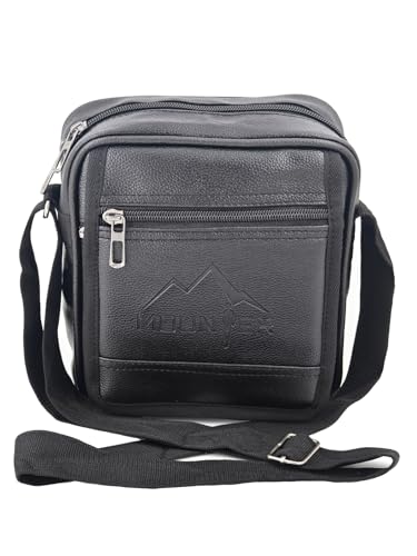 Image of Stylish PU-Leather Sling Cross Body Travel Office Messenger One Side Shoulder Bag for Men, Women & Boy