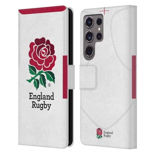 Carcasa Samsung Galaxy S24 Ultra 5G England Rugby funda cuero tapa libro
