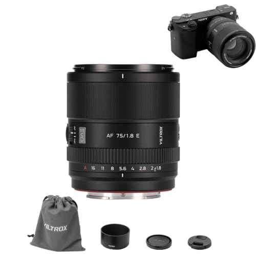VILTROX AF 75mm f1.8 EVO �J���������Y APS-C AF/MF ���]�� �P�œ_ E�}�E���g�p ����af/1.8