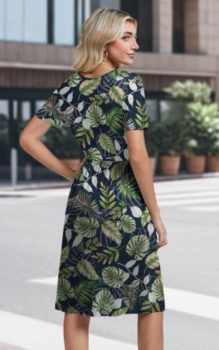 Image of Womens Short Sleeve Empire Waist Dresses Casual Summer Dress