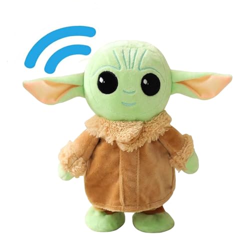 PAZATAO Talking Baby Yoda 7.8 Inch,Walking Baby Yoda and Toy Repeats What You Say Plush Animal Toy Electronic Toy for Boys,Girls,Stuffed Animal,Baby Doll for Kids Gifts