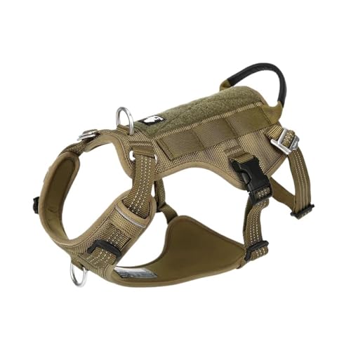 Truelove Escape Proof Pet Harness No Pull Reflective Adjustable Soft Padded Vest Service Dog Handle Climbing TLH7011(Army green,