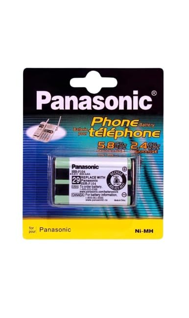 MICROUSB Compatible with Panasonic HHR-P104 830mAh 3.6V NI-MH Rechargeable Battery for Cordless Phones (Pack of 2)