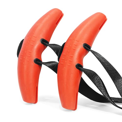 Resistance Band Handles, 2pcs Exercise Band Pull Up Grips with Extender Resistance, Pull Handle Bar for Strengthen Workout Equipment Exercise Machine Accessories (Orange)