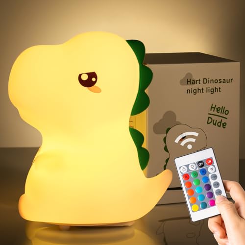 Image of OneFire Dinosaur Toys for Kids 3-5,16 Colors+Silicone+Dimmable+12 Hr Use Night Light for Kids Night Light,Toys for 3-8 Year Old Boy,Toddler Birthday Gift,Dinosaur Room Decor for Boys,Girl,Baby,Toddler