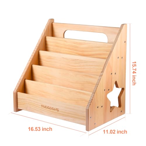 Image of Montessori Bookshelf,Toddler Bookshelf for Kids,Organize Your Little One's Reading Adventure with Our Bookshelf - Perfect for Kids!(Wood)
