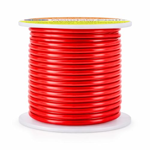 Image of Mandala Crafts 8 Gauge Red Anodized Aluminum Craft Wire, 32 FT | Colored, Flexible, Bendable, for Bonsai, Armature, Sculpting, Wire Wrapping, Jewelry Making, Weather & Tarnish Resistant