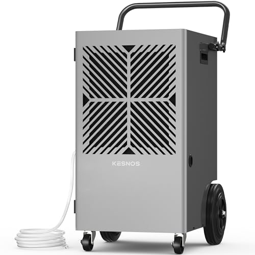 Image of Kesnos 155 Pints Commercial Dehumidifier with Pump – Dehumidifier with Drain Hose and 24 Hr Timer in Large Space Up to 7500 Sq. Ft. – Ideal for Basements, Industrial Spaces and Job Sites