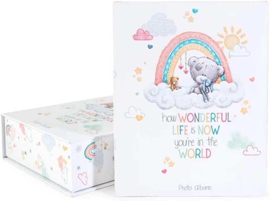 Me To You Tiny Tatty Teddy Boxed Rainbow Photo Album, Blue, grey, Medium