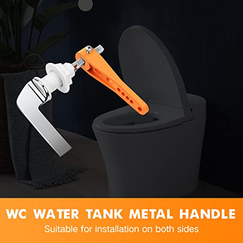 Fantasyon Toilet Handle Replacement Chrome Plated Replacement Metal Handle for Toilet WC Cistern Flush Lever - Image 3