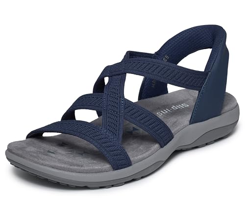 Skechers Reggae Slim Daily Vibe slip-on femme bleu marine 9