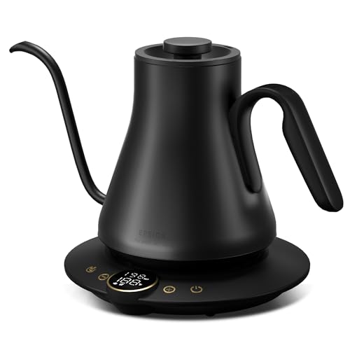 Comparison: Best Stagg Coffee Kettle 3 INTASTING Gooseneck Electric Kettle with ±1℉ Temperature Control for Pour Over Coffee & Tea, Quick Heating, BPA-Free Stainless Steel, Built-in Brew Timer, 1500W/0.9L (Ebony Black)