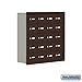 Cell Phone Storage Locker - 5 Door High Unit (8 Inch Deep Compartments) - 20 A Doors - Bronze - Recessed Mounted - Master Keyed Locks