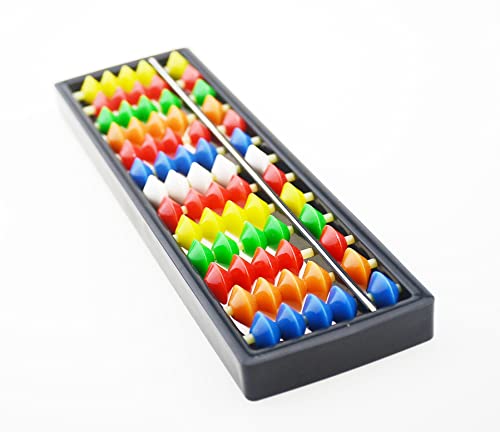 Image of Plastic Colorful Beads Abacus Soroban, 13 Column Chinese Abacus Japanese Soroban Calculator Kid's Counting Tool (Style 1)