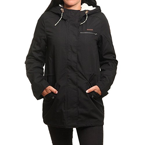 G.S.M. Europe - Billabong FACIL ITI - Chaqueta para mujer, Mujer, Chaqueta, F3JK01 BIF7 328, Off Black, large