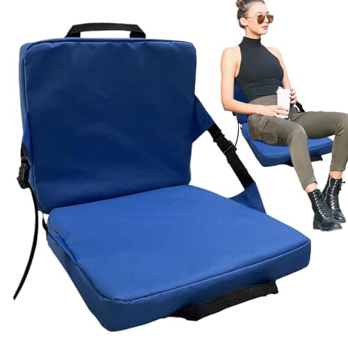 Portable Stadium Seat Cushion - Back Support Stadium Seat, Wide Padded Stadium Seat with Back Support | Wide Stadium Seat Cushion, Comfortable Cushion Bleacher Chair Bench Chair for Outdoor Events