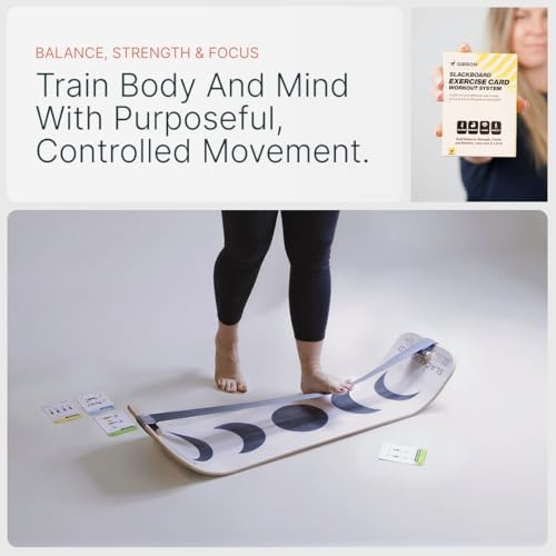 Image of GIBBON SlackBoard Accessories, 3 Choices: Stand, Excercise Cards, Pole | Slack Board Stand Display Rack, Standing Pole 60 inch to Assist Balance Training, or 52 Exercise Cards Deck for Fitness Workouts
