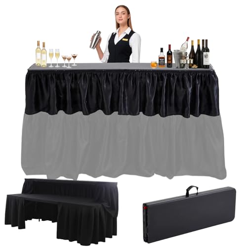Foldable Black 6ft Bar Riser Table for Events