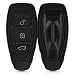 Produktbild kwmobile Autoschlüssel Gehäuse kompatibel mit Ford 3-Tasten Autoschlüssel Keyless Go - ohne Transponder Batterien Elektronik - Auto Schlüsselgehäuse - Schwarz