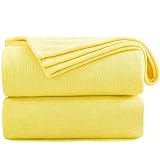 GONAAP Knit Throw Blanket Heather Jersey Thin Lightweight Breathable Blanket for Bed Sofa Couch Cove