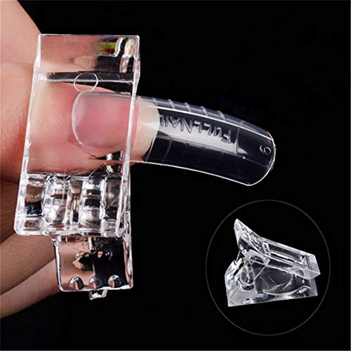 10pcs Nail Tips Clip for Quick Building Polygel nail forms Nail clips for polygel Finger Nail Extension UV LED Builder Clamps Manicure Nail Art Tool