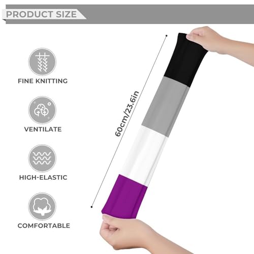 Women Girls Breathable Non Slide Cushioned Crew Socks Long High Compression Socks3