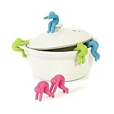 IDS Silicone Little People Pot Lid Lifters Home Kitchen Tool Random Color Set of 2