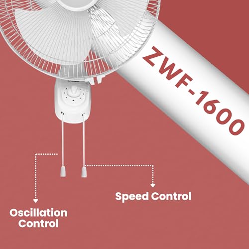 Image of Zanibo Table Fan 400 MM | Table fans for Home & Office | Aerodynamically Balanced Blades| Aluminum Motor | 2100 RPM High Air Delivery | 3-Speed Control |1-Yr Warranty (ZWF 1600)
