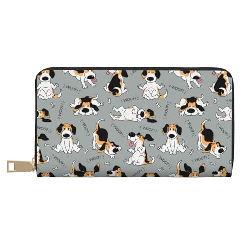 Portefeuille fin en cuir Novastar pour homme et femme avec fermeture éclair