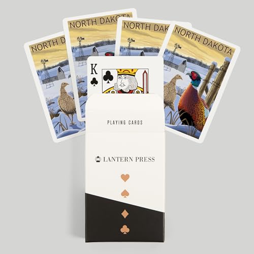 Lantern Press North Dakota, 52 naipes póker para adultos miniatura 6