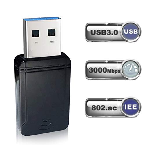 TEROW USB WiFi Adapter for Desktop PC 802.11AC 1300Mbps, USB 3.0 WiFi Dongle,5Ghz /2.4Ghz Dual Band Mu-Mimo Tech,Wireless Adapter for Desktop/Laptop, Compatible with Windows 7/8/8.1/10, mac OS, Linux