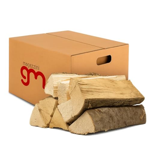 Legna Da Ardere essiccata,100% comodo cartone di Tronchetti Da 25 Cm,per Stufe Camini Barbecue Fuoco Riscaldamento, 15 Kg (Legno di faggio, 15 Kg (1 pacco))