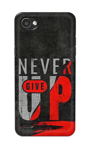 Image of Printed Hard Back Cover for LG Q6 | LG Q6 Plus Back Cover (Never Give Up) -190724(DP)