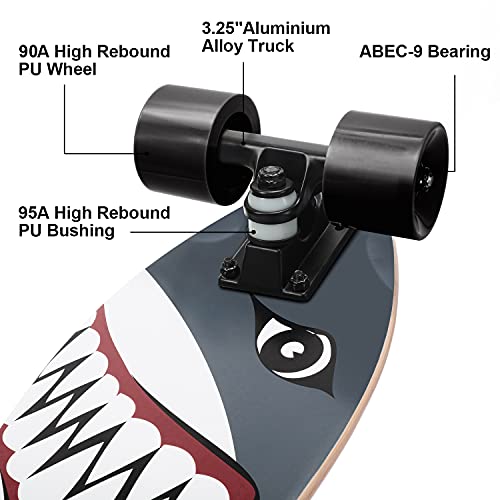 Image of KO-ON Skateboard Complete Skateboards 22 Inch Mini Cruiser Skateboards for Beginners Kids Boys and Girls