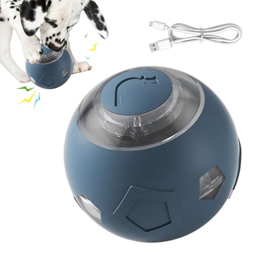 Pelota móvil para Perros | Juguete eléctrico para Perros en Movimiento, Suministros silenciosos Recargables para Mascotas con Luces LED, Juegos de Cachorros para masticadores agresivos de