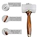 Evwoge Rubber Hammer Mallet for Leatherwork Leather Carving Cowhide Sew DIY Leathercraft Wooden Mallet Wood Handle (T-Head)
