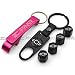 ZolkoCarbon VS07 Valve Stem Caps Keychain Black for Chevy Chevrolet