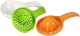 Urban Trend Tango Citrus Juicer with Two Juicing Heads, Lemons, Limes, Oranges and Grapefruit, Ergonomic Handle, and Non-Slip Base
