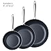 Tramontina Signature 12-Inch Tri-Ply Clad Stainless Steel Large Frying Pan with Ceramic Non Stick Interior, Induction-Ready Nonstick Skillet, Oven-Safe, Made in Brazil