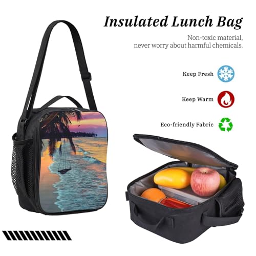 Sac à dos école intermédiaire imprimé cocotier style plage EdWal - 5