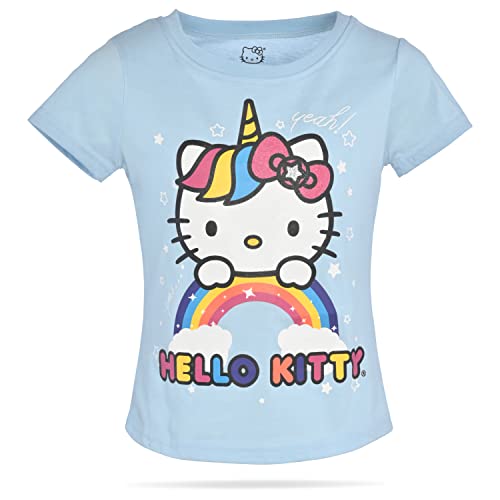 Image of Hello Kitty Girls Tee Shirts - 2 Pack Short Sleeve T-Shirts for Girls with Adorable Artworks and Slogans for Girl's Style