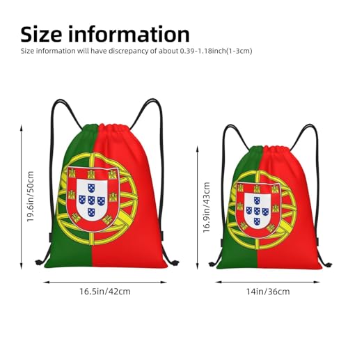 Portugal Portuguese Flag Drawstring Backpack Unisex Draw String Bags Backpack4