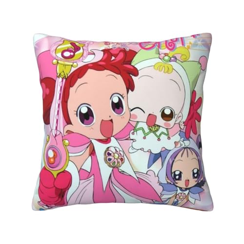 おジャ魔女どれみ (12) ッションカバー 抱き枕カバー 装飾枕カバー 座布団カバー グッズ ギフト アニメグッズ 着脱簡単 洗える ソファ背当て 両面プリント かわいい おしゃれ 車やソファー 30x30cm