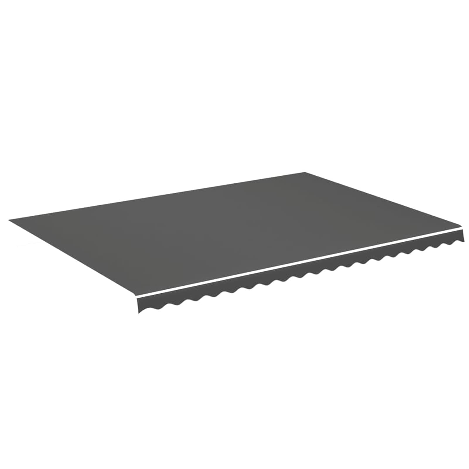Kavolet Toile de store pour store banne pour protection solaire - Tissu imperméable et indéchirable - Avec volant - Accessoire de store - 500 x 350 cm - Anthracite