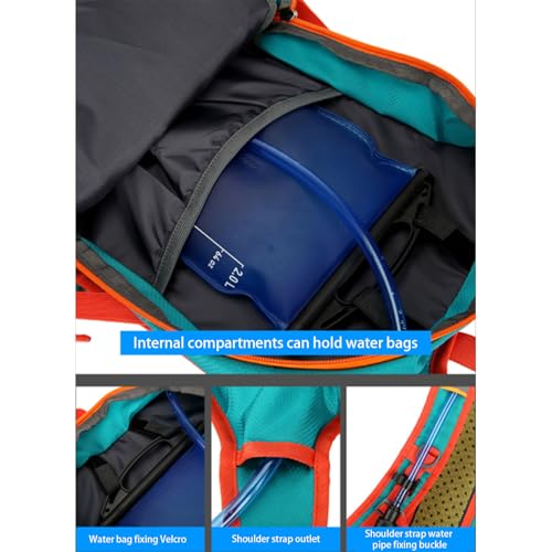 Mochila ligera para ciclismo camping naranja 27x47cm miniatura 4