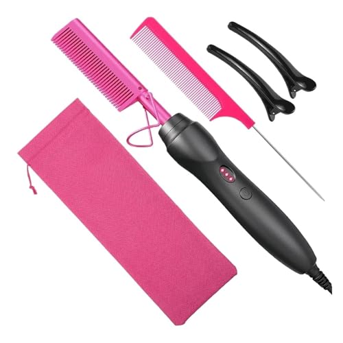 Plancha de pelo portátil y multifuncional color morado miniatura 1