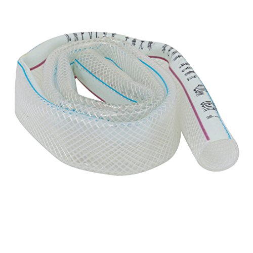 Ruilogod Tubo de PVC flexible reforzado claro transparente 1 metro de 20 mm de 20 mm de 1,5 mm de espesor