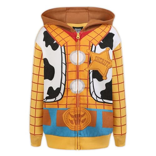 Image of Disney Toy Story Woody or Buzz Lightyear Boys Zip Up Hoodie for Toddler and Little Kids